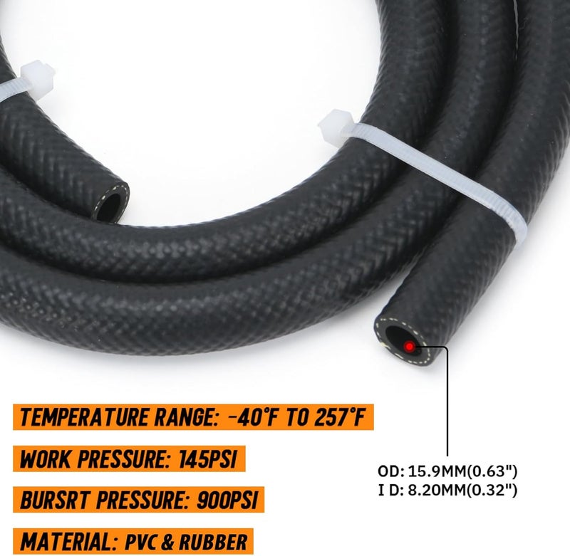 SJDYYMX Universal 5/16" Transmission Oil Cooler Kit Aluminium alloy 6 Pass Tube & Fin Black - Image 4
